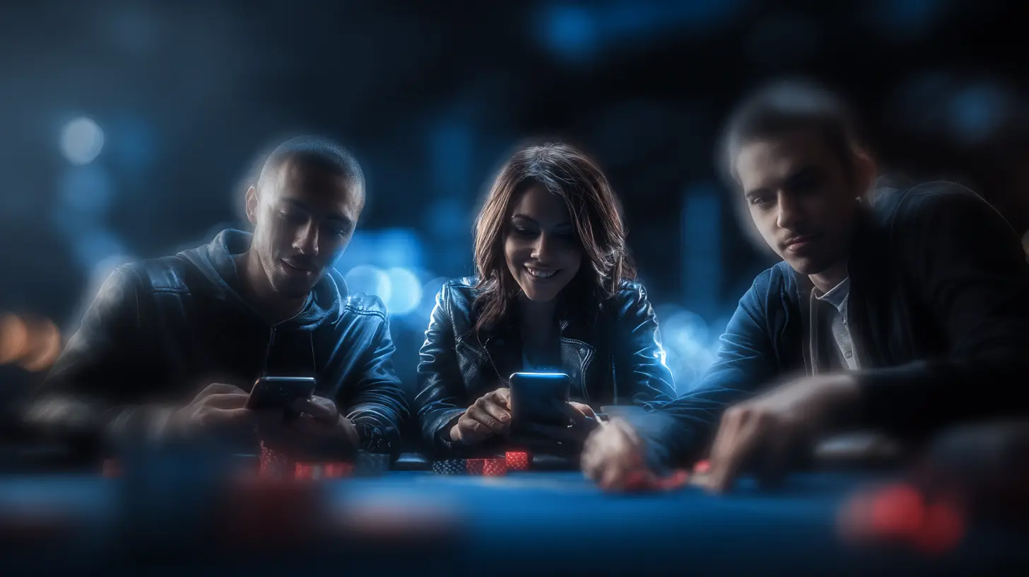 Usuarios disfrutando de la app 1xBet desde sus dispositivos móviles
